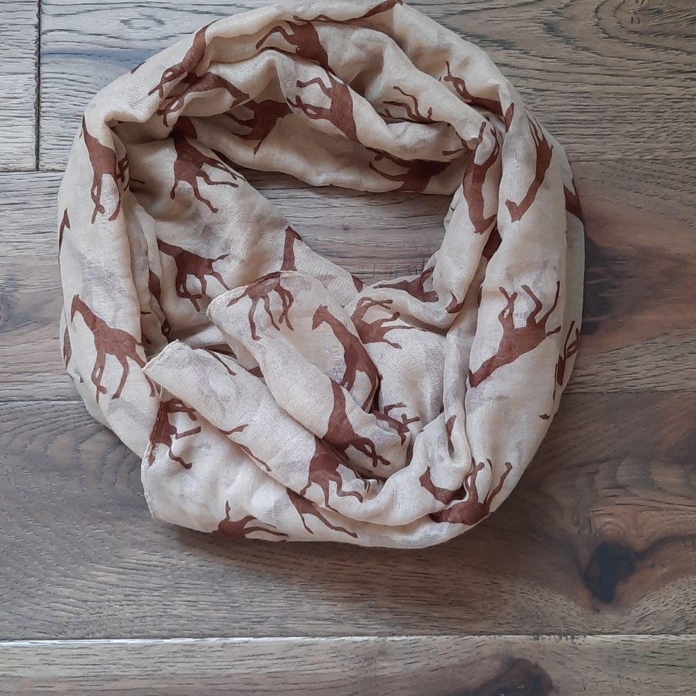 Giraffe Print Infinity Scarf